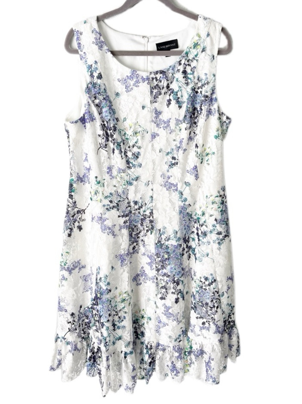 Lane Bryant Dress Women's 18 20 All Over Lace Floral Fit & Flare Ethereal Girly